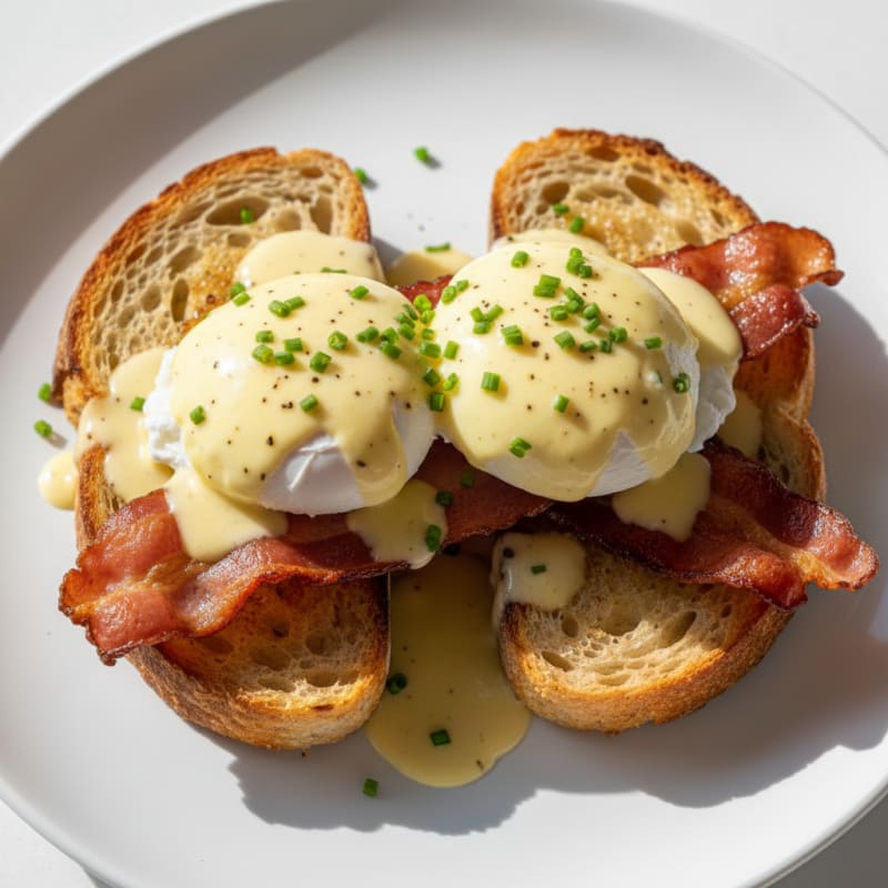 Eggs Benedict with Sourdough Toast