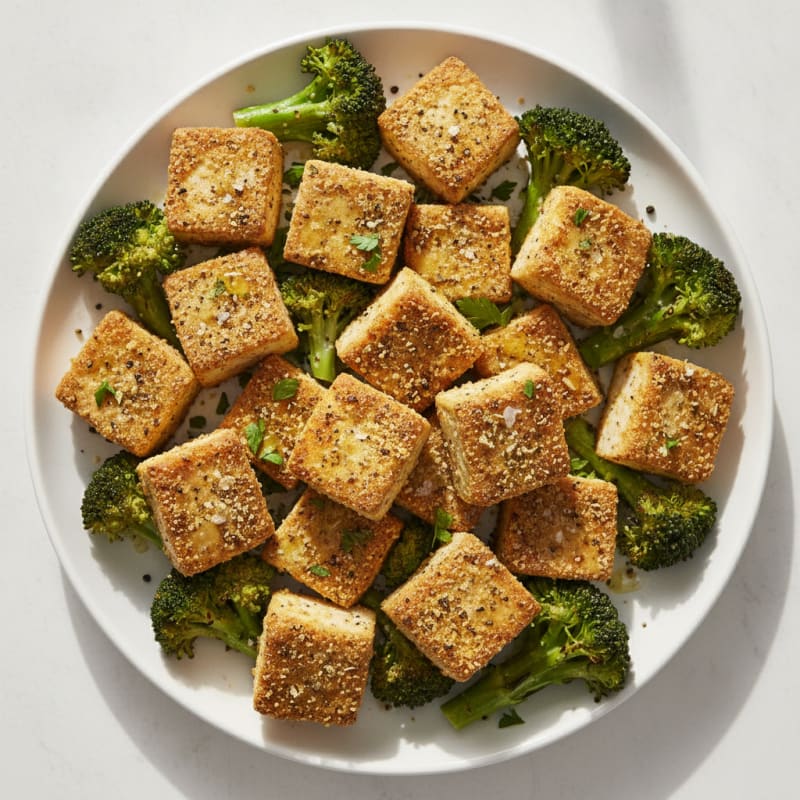 Garlic-Herb Baked Tofu