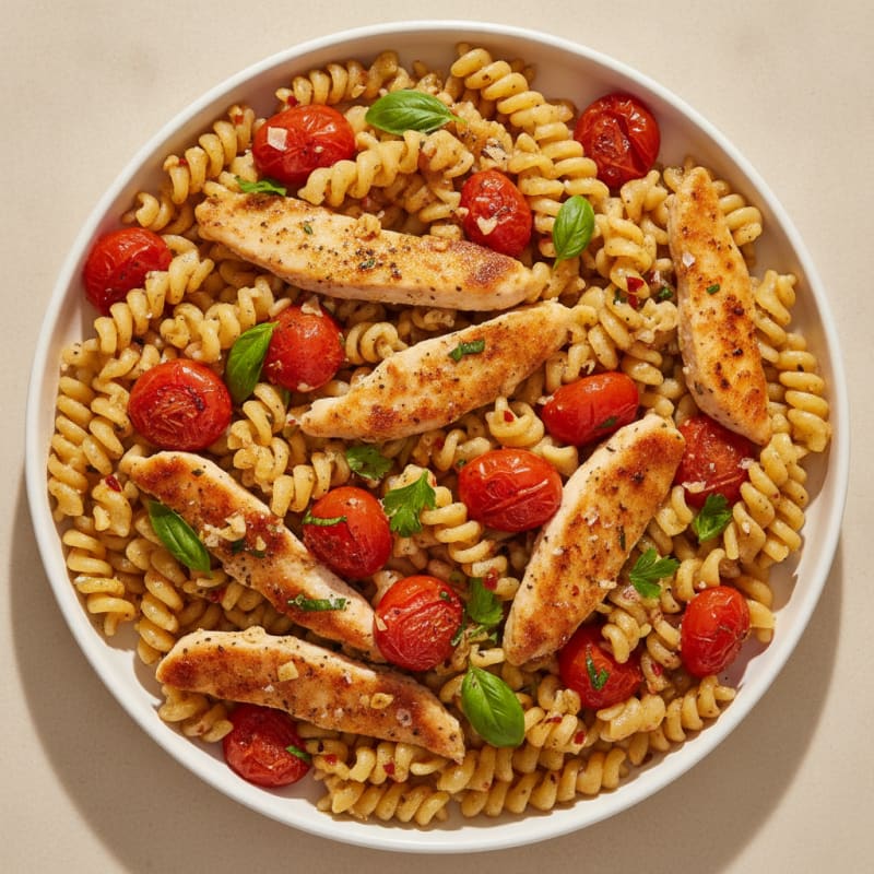 Garlic Herb Gluten-Free Pasta with Roasted Tomatoes