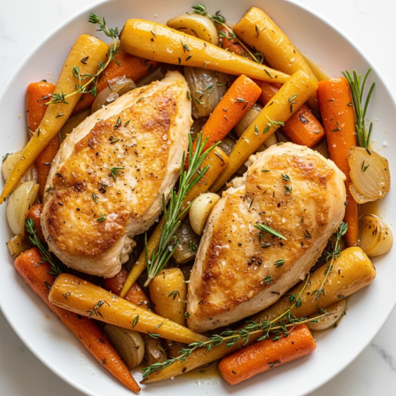 Slow Cooker Herb Chicken with Root Vegetables
