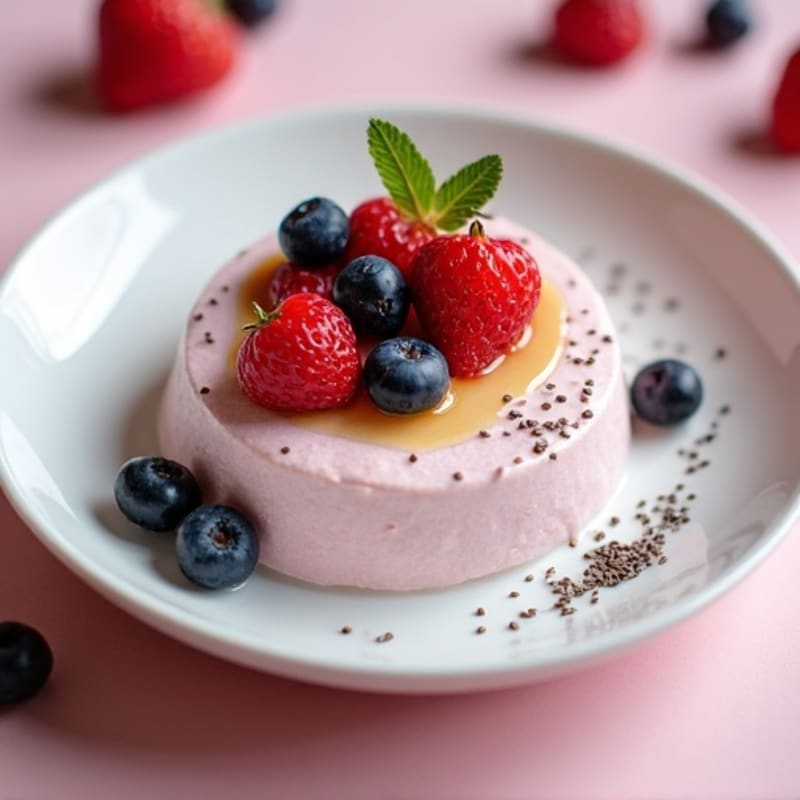 Greek Yogurt Protein Mousse with Mixed Berries