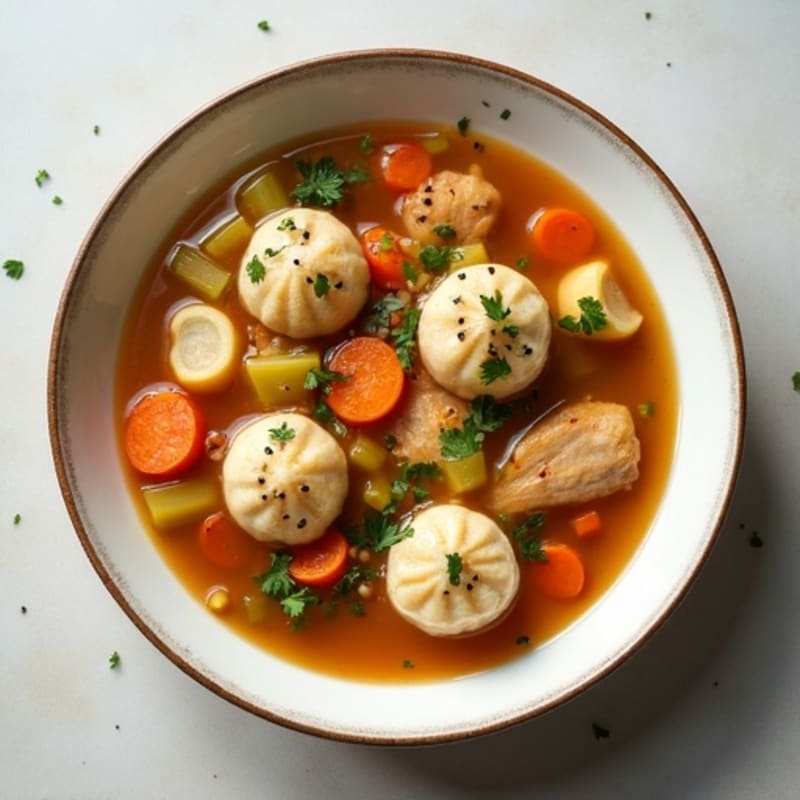 Healthy Chicken and Vegetable Stew with Light Herb Dumplings