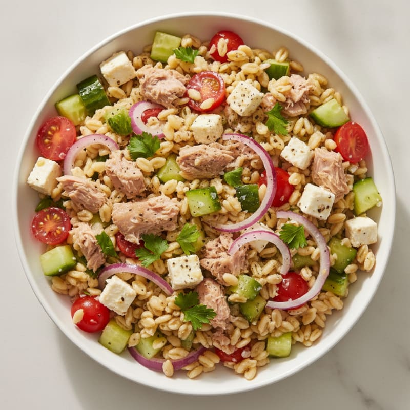 Mediterranean Tuna and Orzo Salad