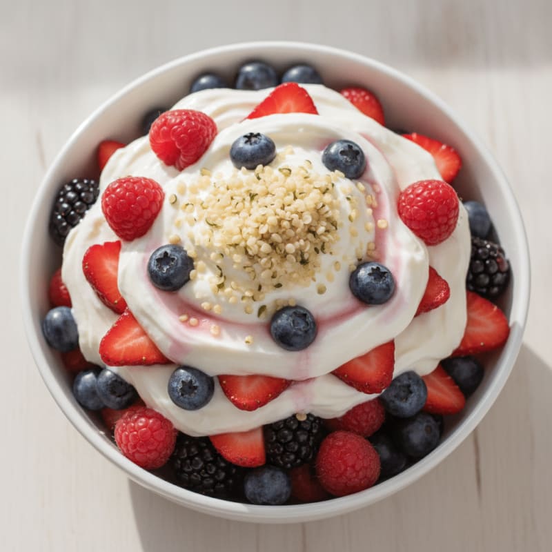 Creamy Greek Yogurt Protein Parfait with Mixed Berries