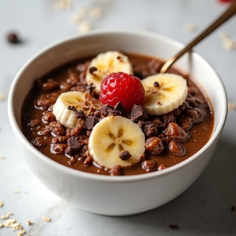 Fudgy Chocolate Protein Baked Oats