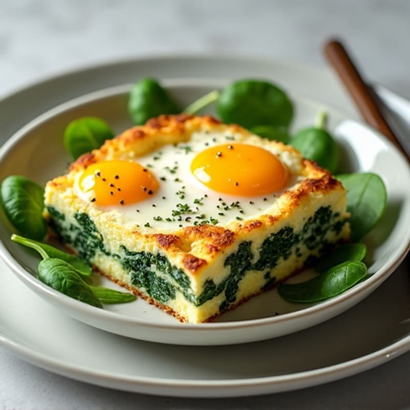 Crustless Spinach and Feta Savory Bake