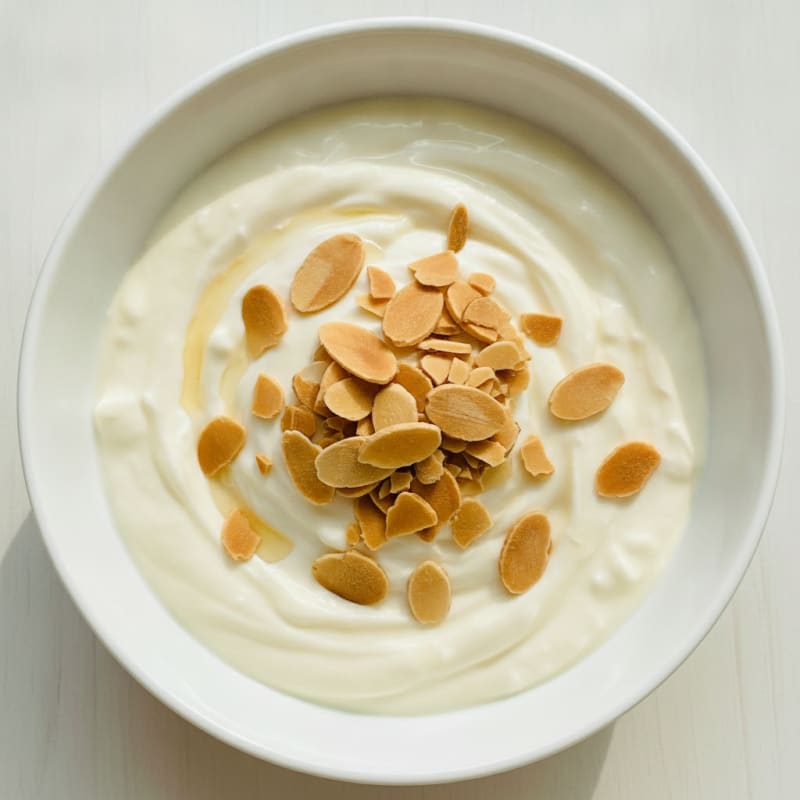 Creamy Vanilla Protein Yogurt with Almonds