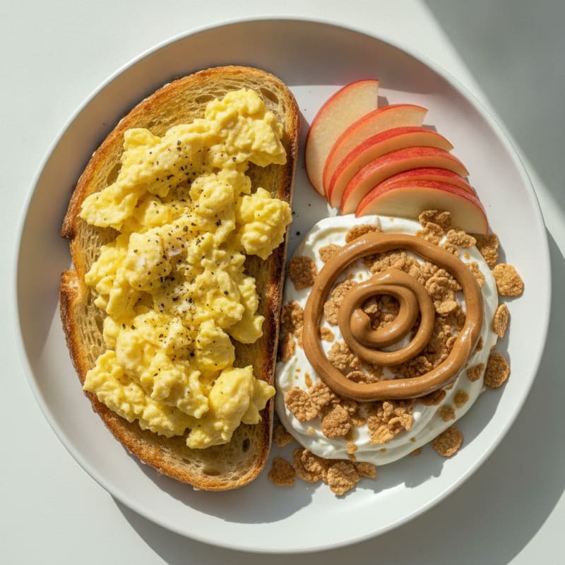 Sourdough Egg Toast with Apple Peanut Butter