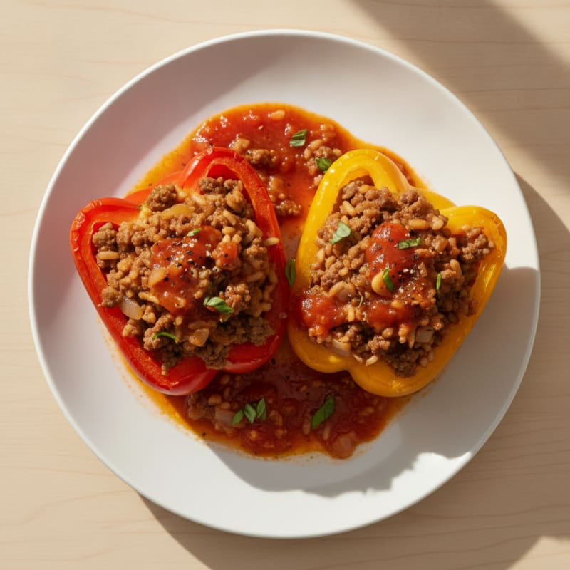 Ground Beef Stuffed Bell Peppers