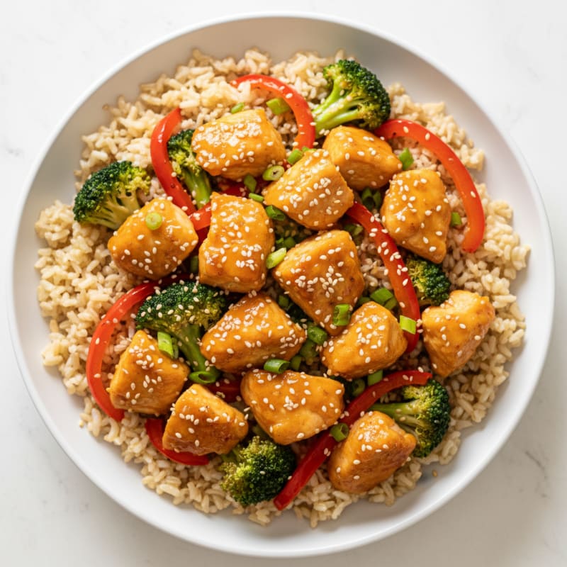 Crispy Orange-Glazed Chicken Stir-Fry