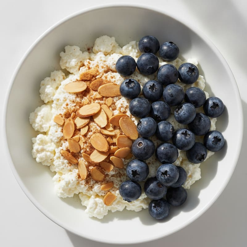 Cottage Cheese with Berries and Almonds