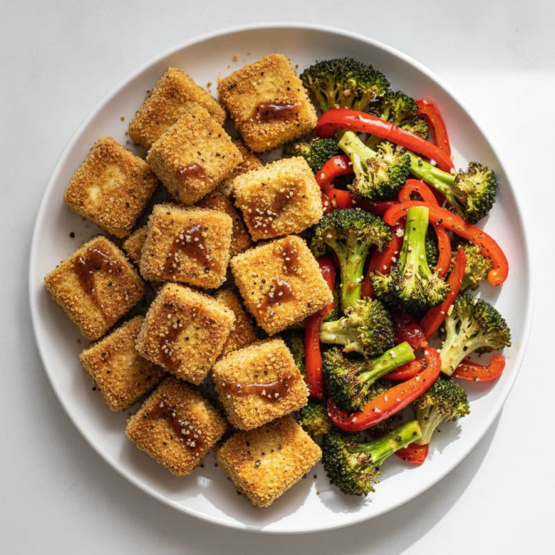 Pan-Seared Tofu with Roasted Vegetables