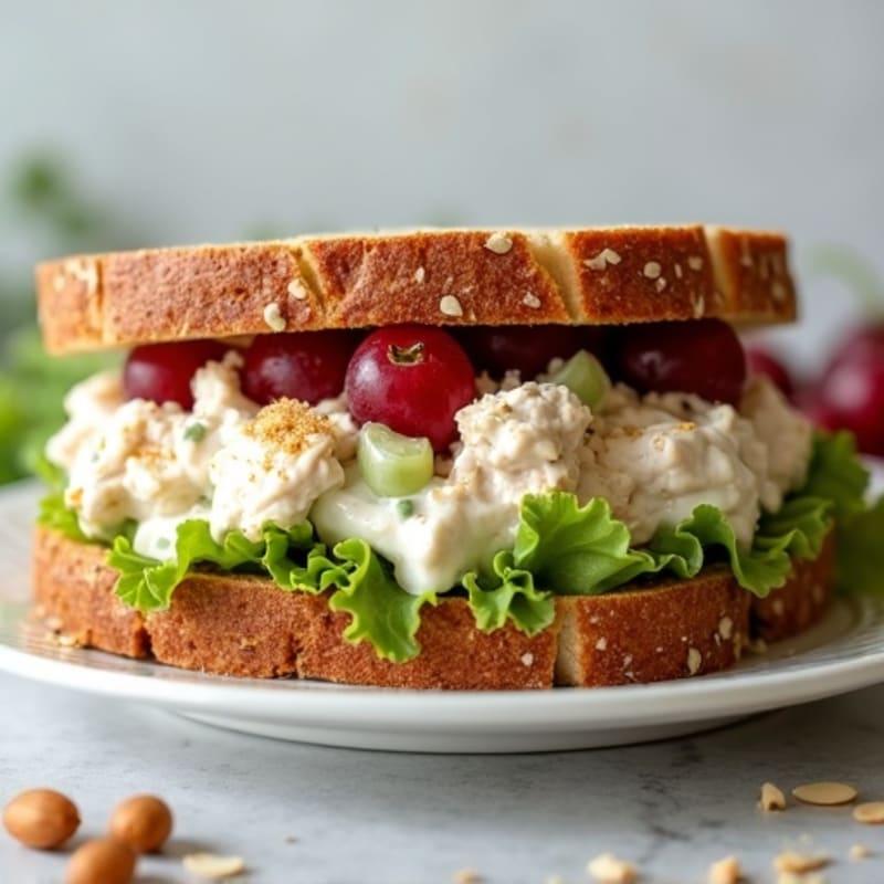 Healthy Creamy Chicken Salad Sandwich