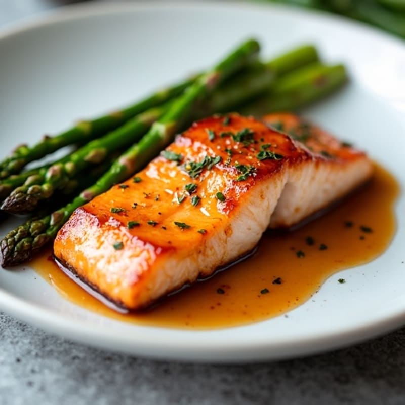 Teriyaki Glazed Salmon with Roasted Asparagus