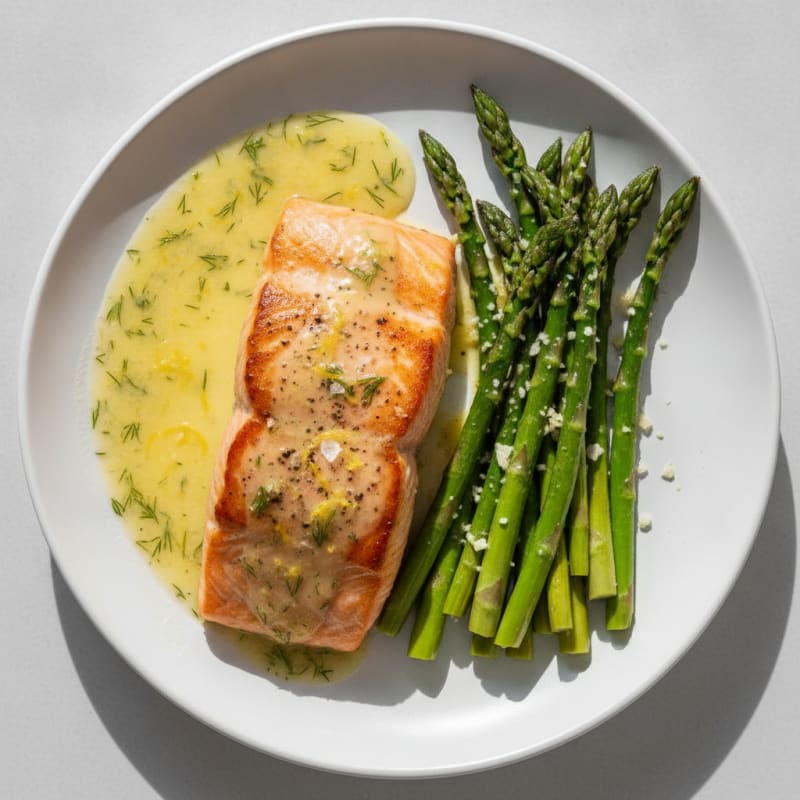 Lemon-Herb Pan-Seared Salmon with Asparagus