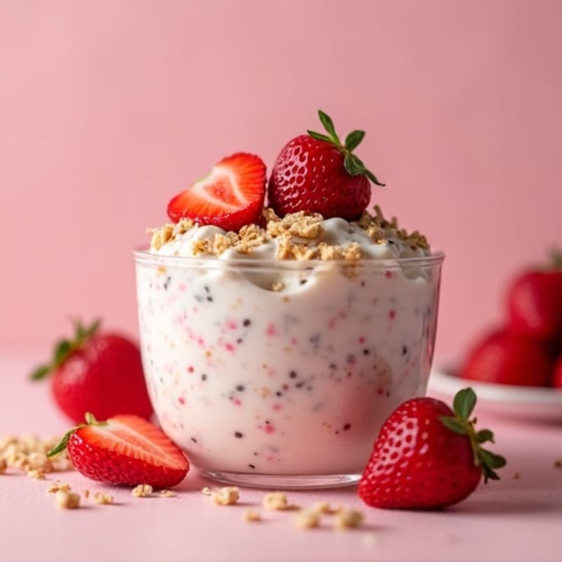 Creamy Strawberry Shortcake Overnight Oats