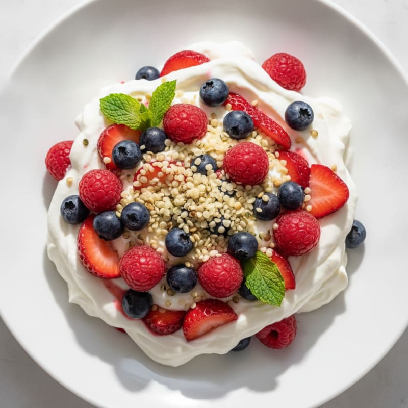 Greek Yogurt Protein Parfait with Mixed Berries
