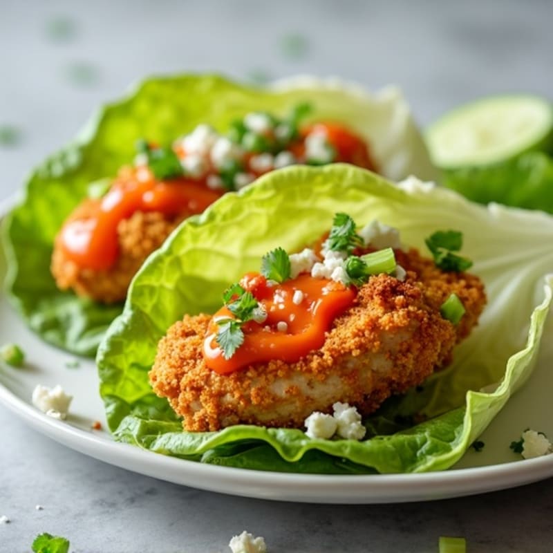 Crispy Buffalo Chicken Lettuce Wrap