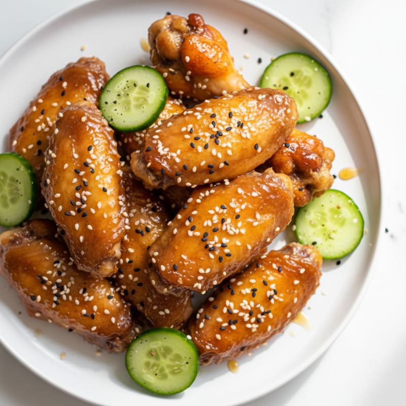 Honey-Glazed Chicken Wings with Sesame