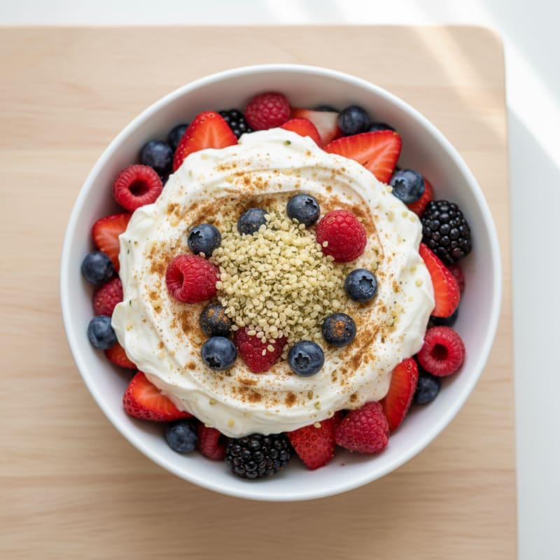 Creamy Greek Yogurt Protein Parfait with Mixed Berries