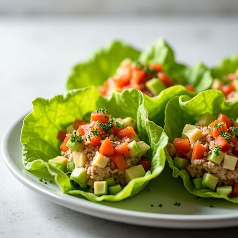 Fresh Spicy Tuna Lettuce Wraps