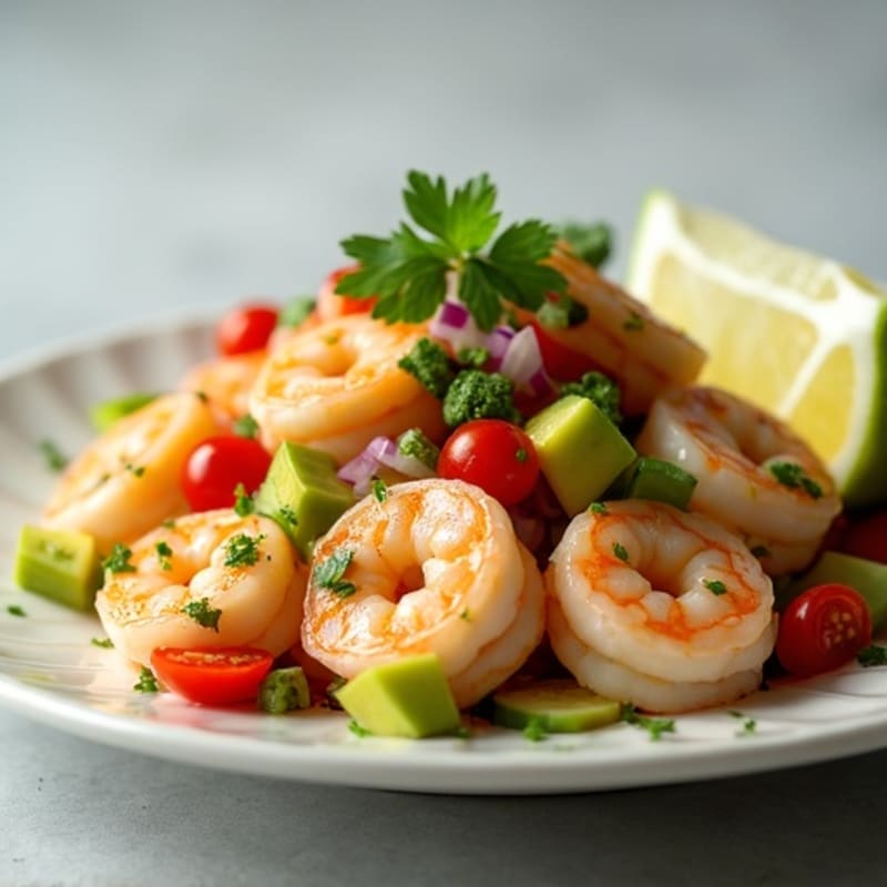 Fresh Shrimp Ceviche with Creamy Avocado
