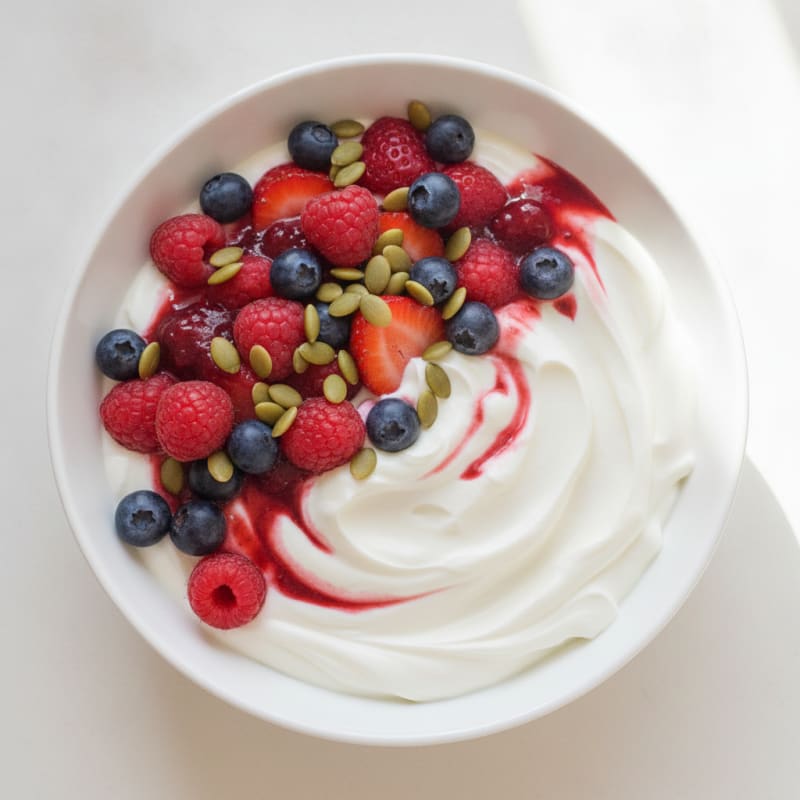 Creamy Greek Yogurt Protein Parfait with Mixed Berries