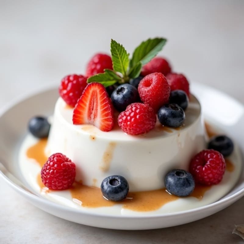 Greek Yogurt Protein Mousse with Fresh Berries
