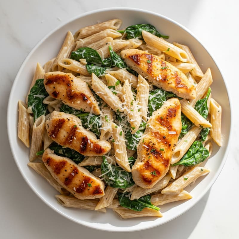 Garlic Parmesan Chicken Alfredo Pasta