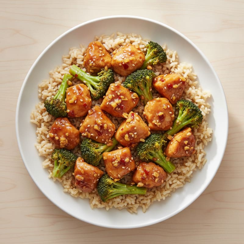 General Tso's Chicken with Broccoli