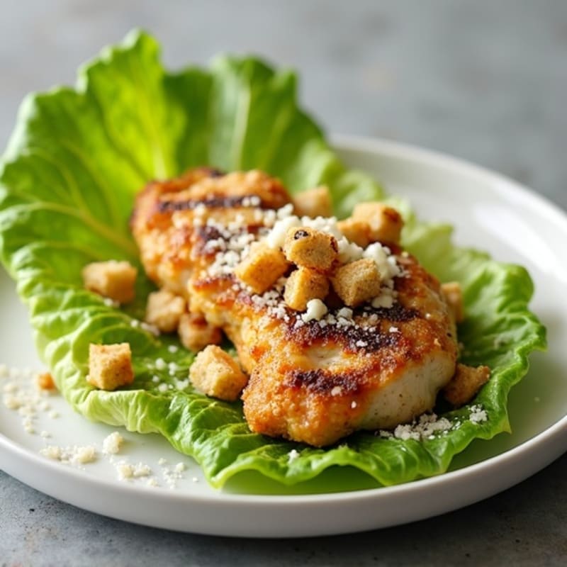 Crispy Grilled Chicken Caesar Lettuce Wrap