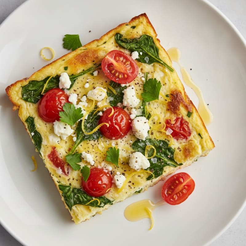 Sheet Pan Lemon Herb Egg Bake
