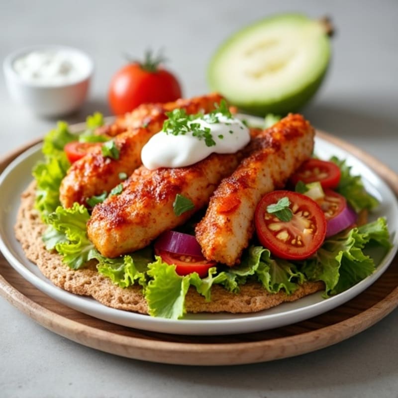 Crispy BBQ Ranch Chicken Flatbread