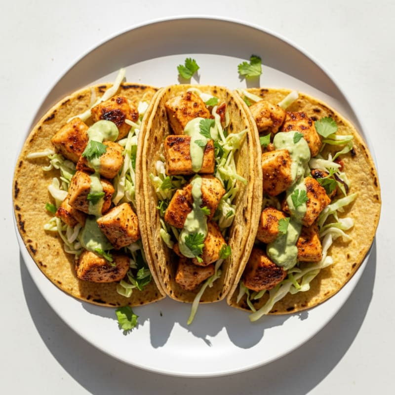 Crispy Chili-Lime Chicken Tacos
