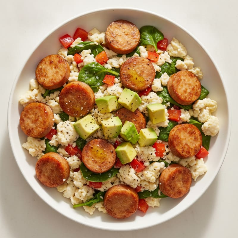 Savory Chicken Sausage and Egg White Scramble