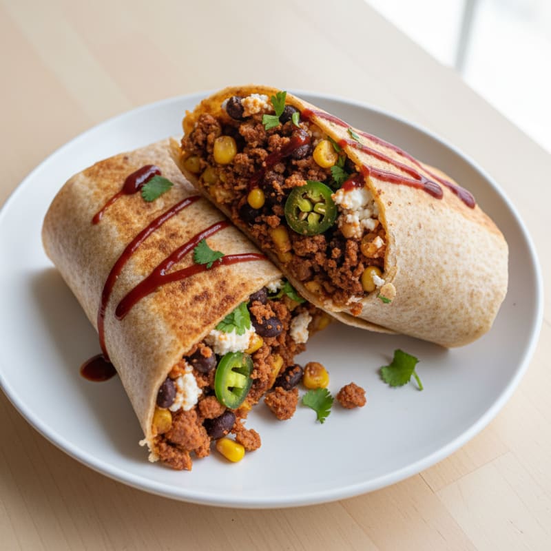 Spicy Ground Turkey Burrito with Smoky Spices