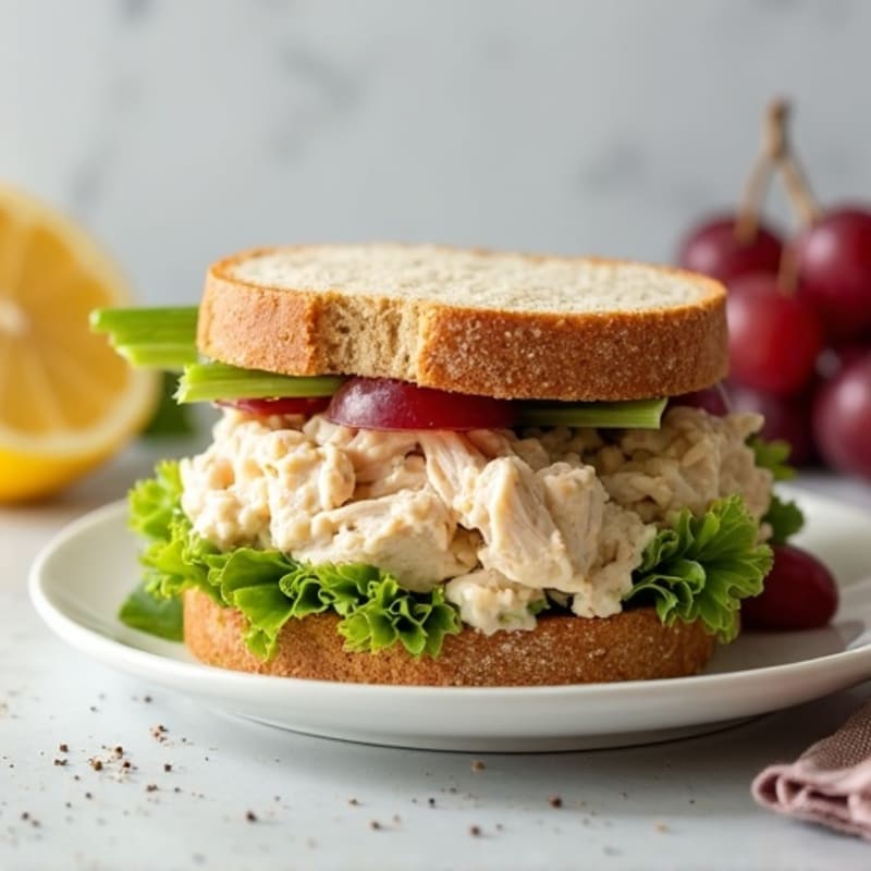 Healthy Creamy Chicken Salad Sandwich