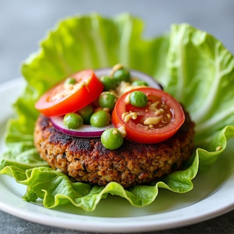 Loaded Veggie Burger Lettuce Wraps