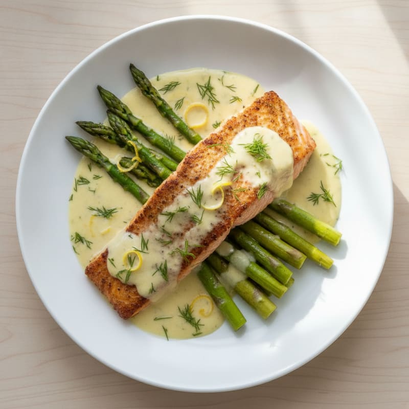Pan-Seared Salmon with Lemon-Dill Sauce