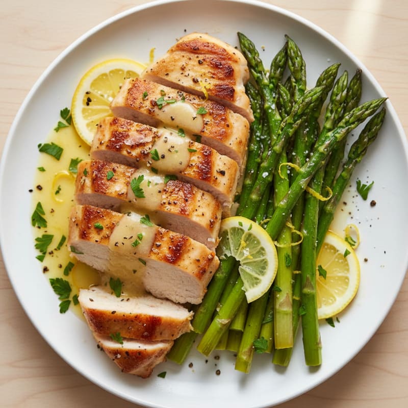 Lemon Herb Chicken with Roasted Asparagus