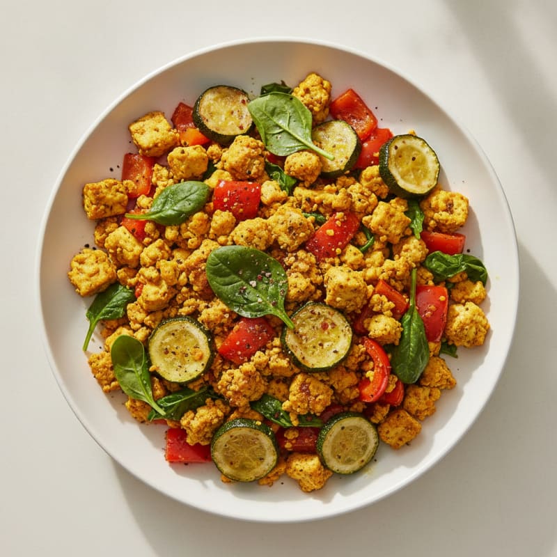 Hearty Tofu Scramble with Roasted Vegetables