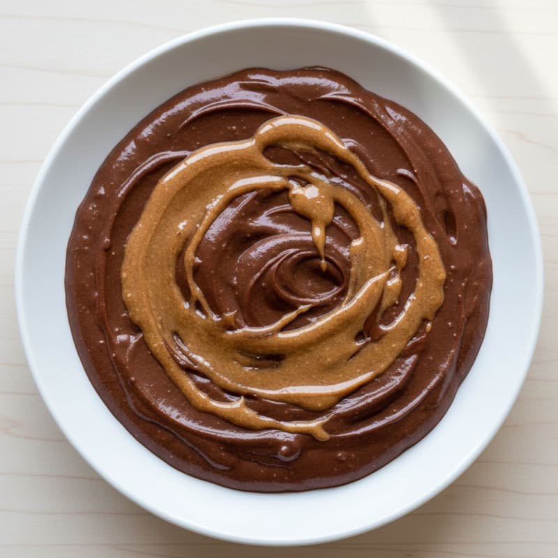 Creamy Protein Chocolate Pudding with Almond Butter Swirl