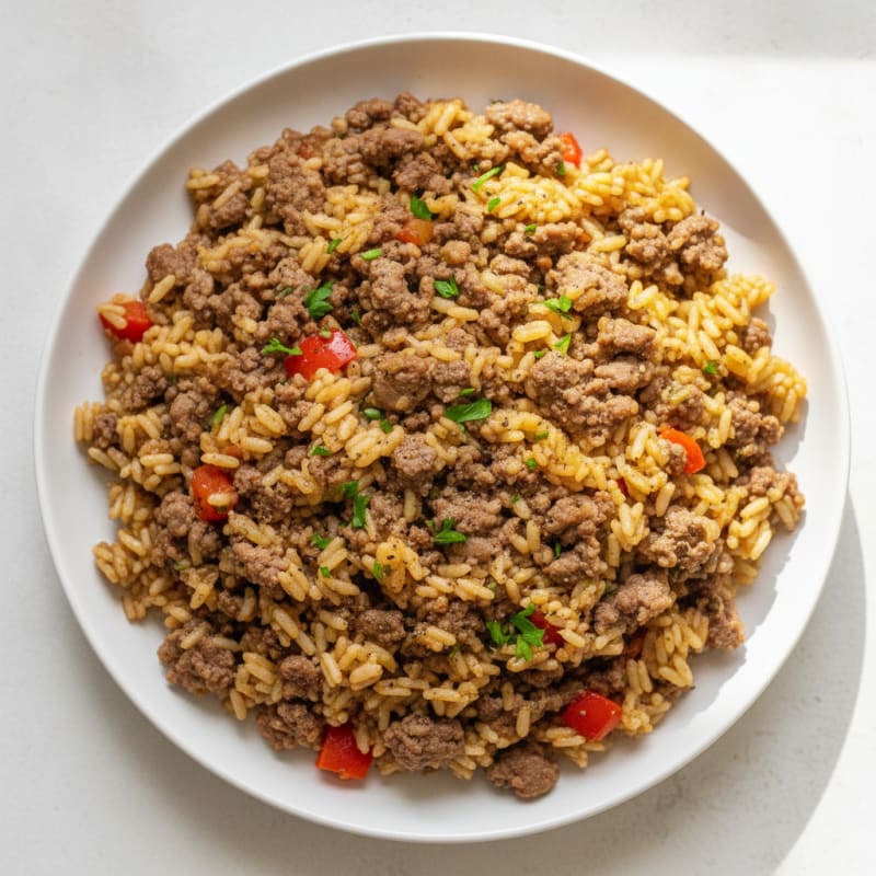 Savory Ground Beef and Rice Skillet