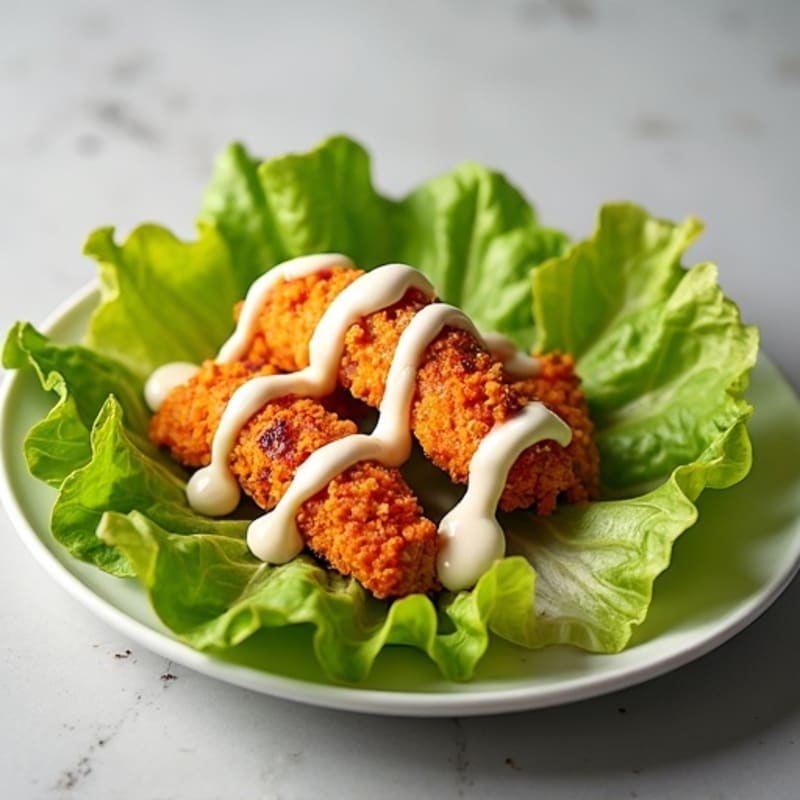 Crispy Buffalo Ranch Chicken Lettuce Wrap