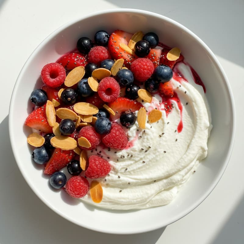 Silky Protein Greek Yogurt with Mixed Berries