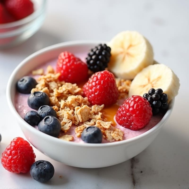 Greek Yogurt Bowl with Mixed Berries and Almond Butter