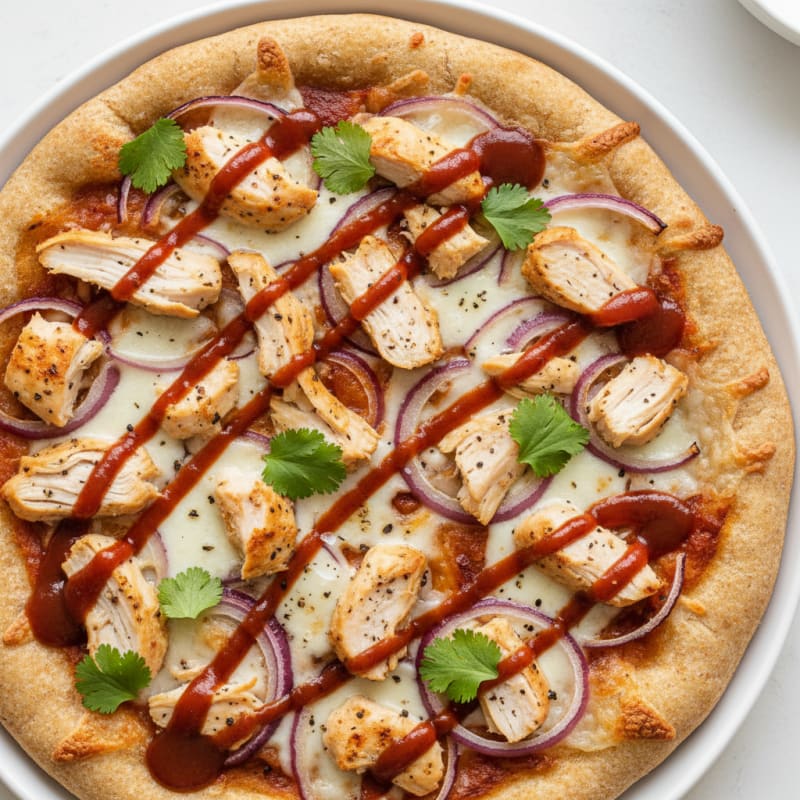 Crispy BBQ Chicken and Caramelized Onion Pizza