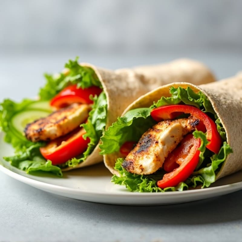 Grilled Chicken and Fresh Veggie Wraps