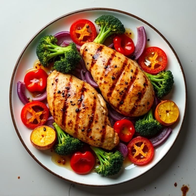 Sheet Pan Balsamic Glazed Chicken and Roasted Vegetables