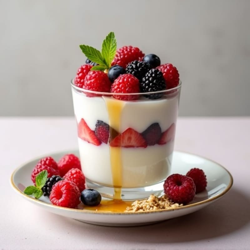 Creamy Greek Yogurt Protein Parfait with Berries
